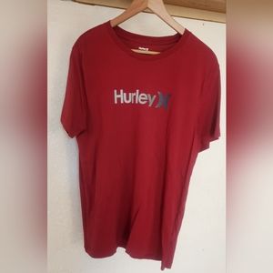 Mens Large Hurley Shirt - Deep Red Color